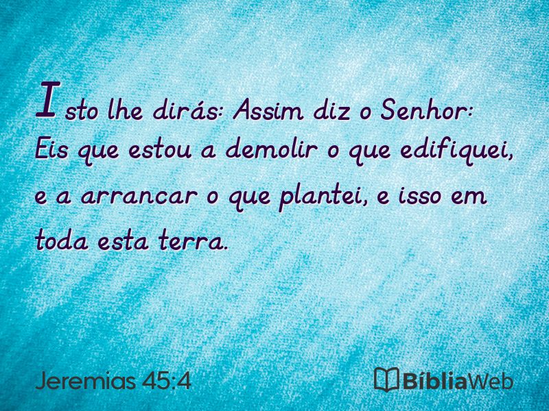 Jeremias 45:4 em imagem para compartilhar