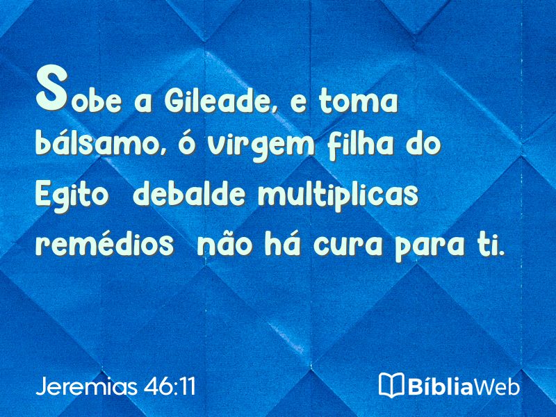 Jeremias 46:11 em imagem para compartilhar