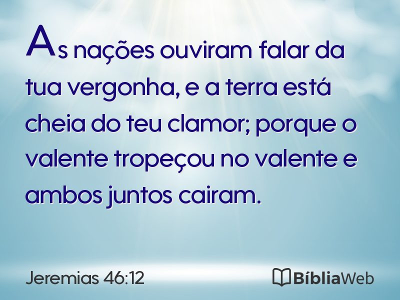 Jeremias 46:12 em imagem para compartilhar