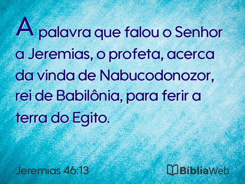 Jeremias 46:13 em imagem para compartilhar