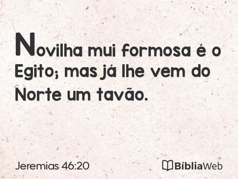 Jeremias 46:20 em imagem para compartilhar