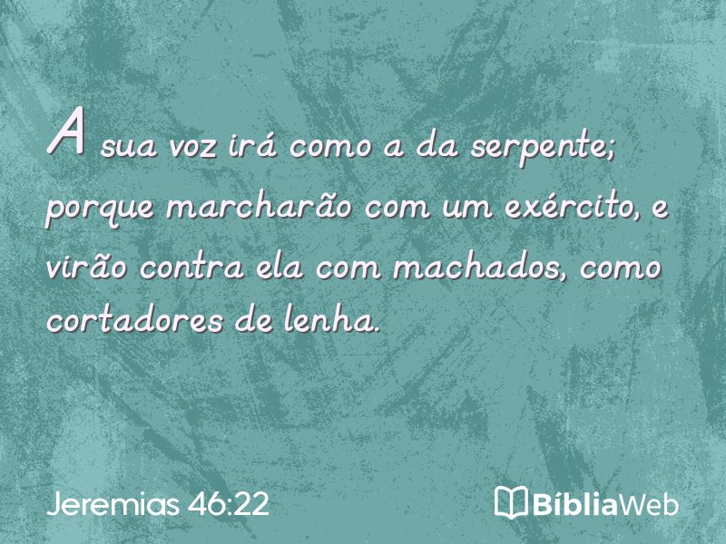 Jeremias 46:22 em imagem para compartilhar