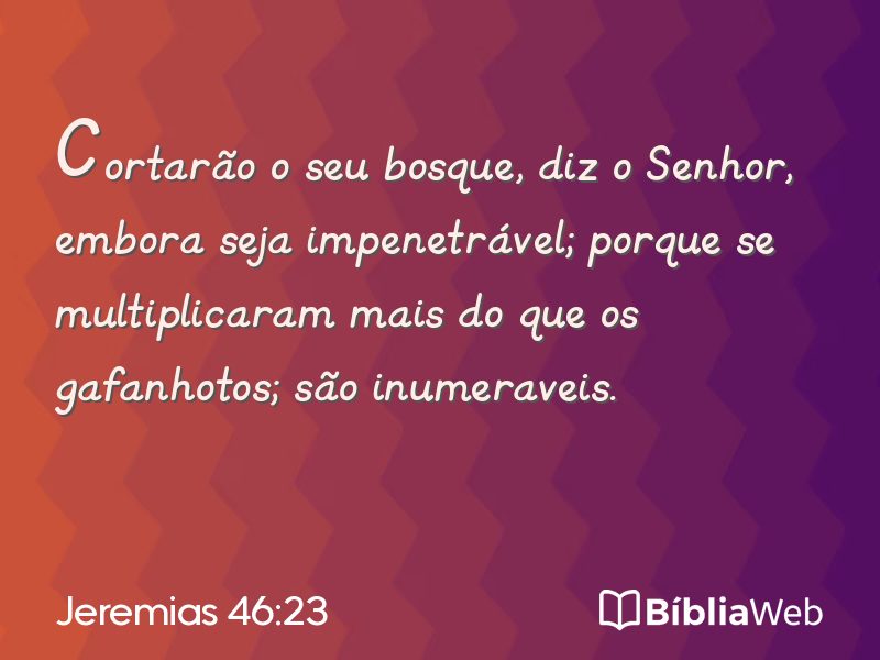 Jeremias 46:23 em imagem para compartilhar