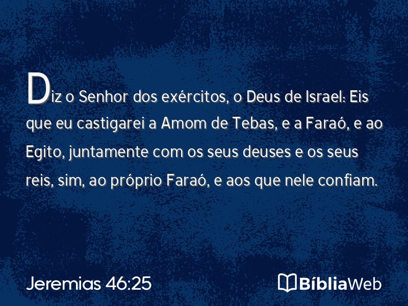Jeremias 46:25 em imagem para compartilhar