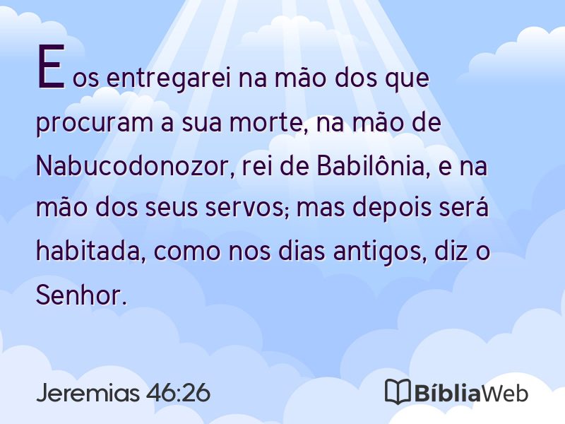 Jeremias 46:26 em imagem para compartilhar