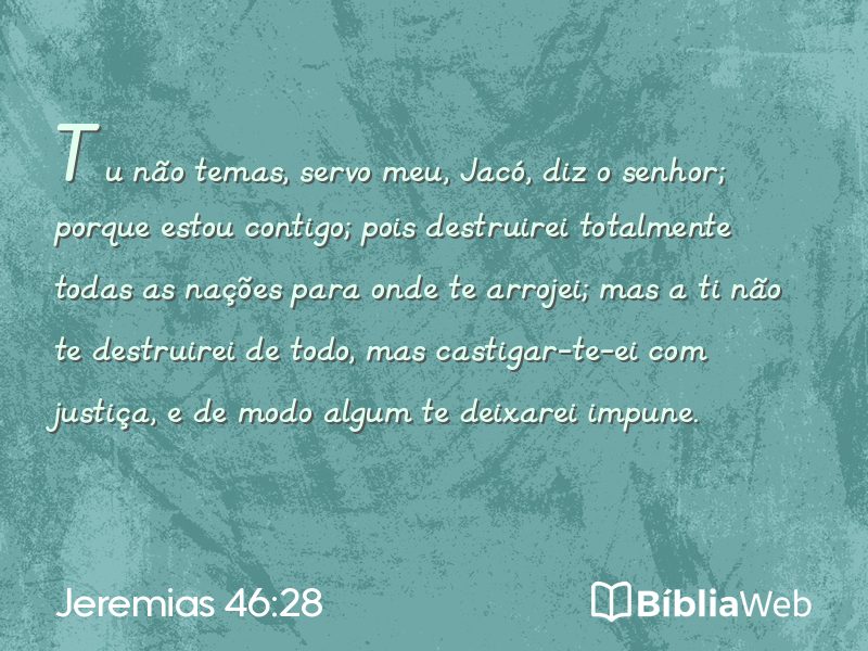 Jeremias 46:28 em imagem para compartilhar