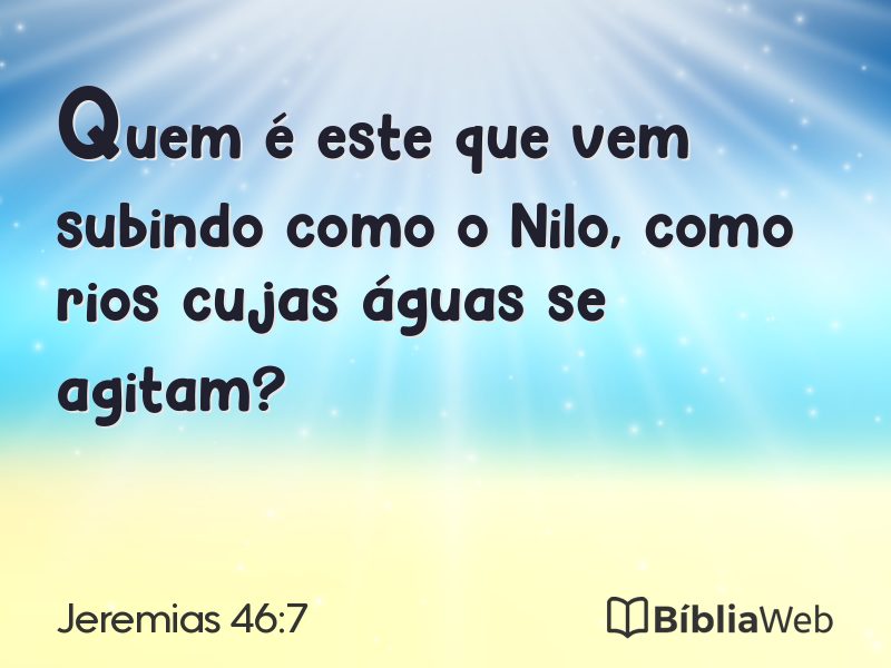 Jeremias 46:7 em imagem para compartilhar