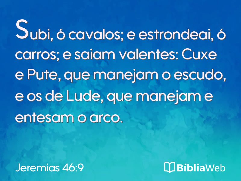 Jeremias 46:9 em imagem para compartilhar