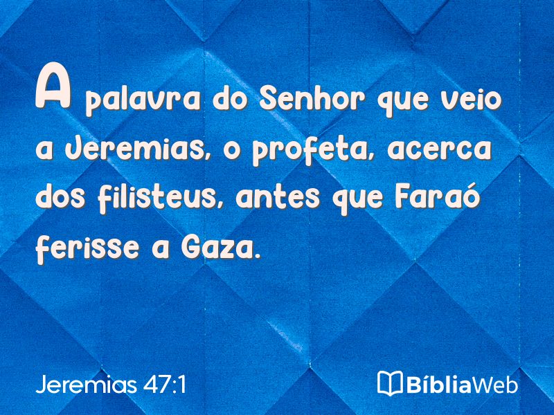 Jeremias 47:1 em imagem para compartilhar