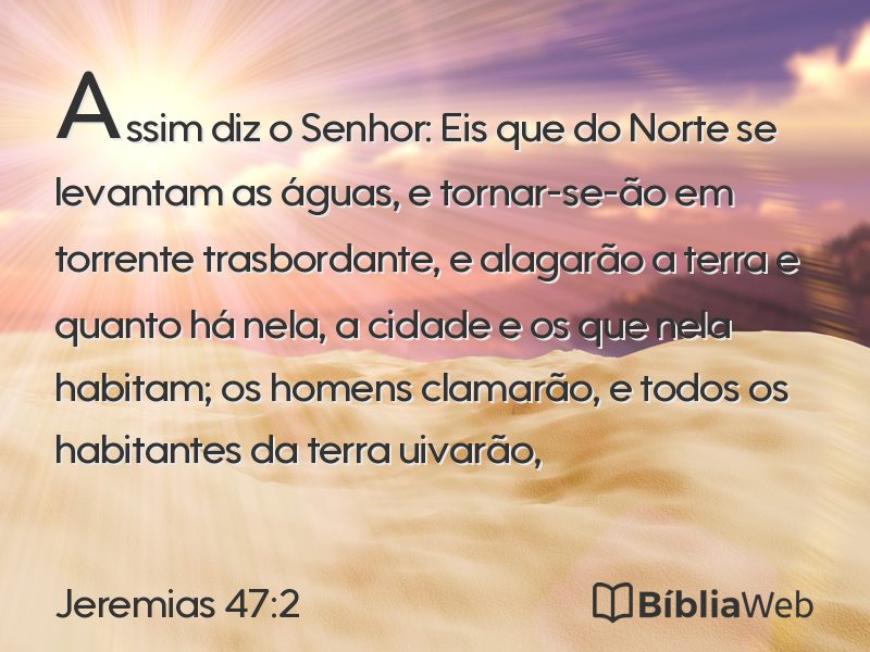 Jeremias 47:2 em imagem para compartilhar