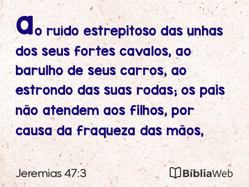 Jeremias 47:3 em imagem para compartilhar