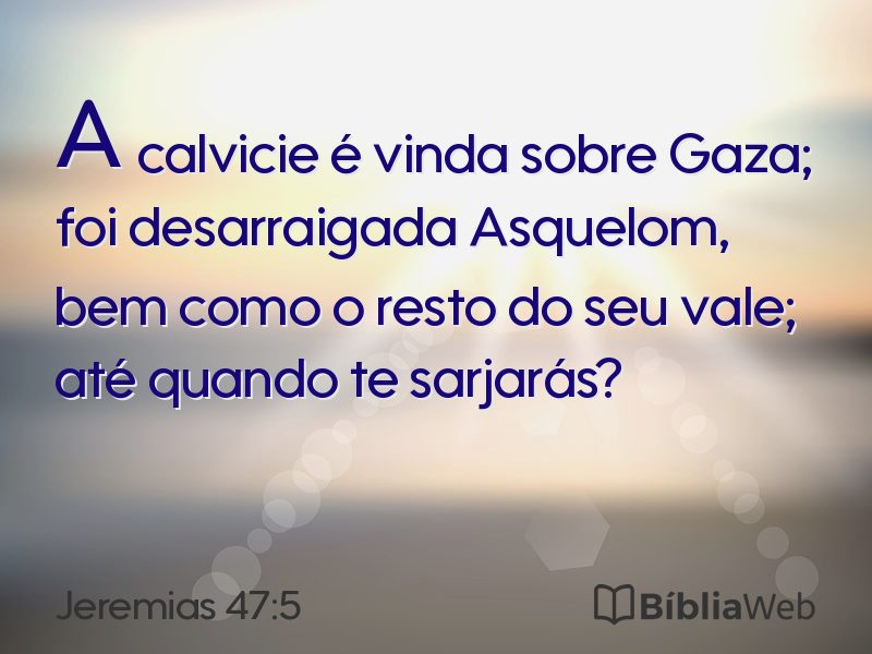 Jeremias 47:5 em imagem para compartilhar