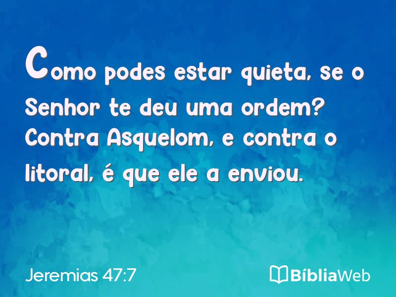 Jeremias 47:7 em imagem para compartilhar