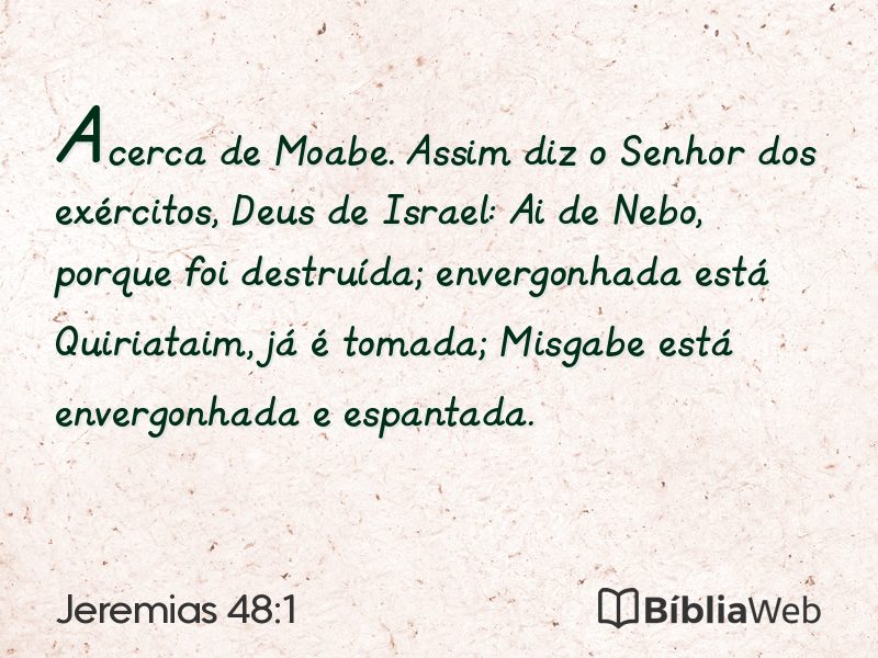 Jeremias 48:1 em imagem para compartilhar
