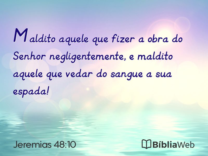 Jeremias 48:10 em imagem para compartilhar