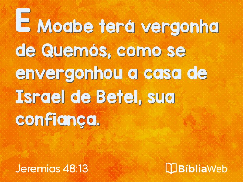 Jeremias 48:13 em imagem para compartilhar