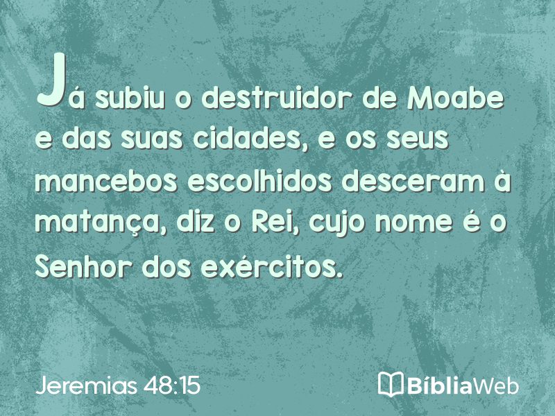 Jeremias 48:15 em imagem para compartilhar