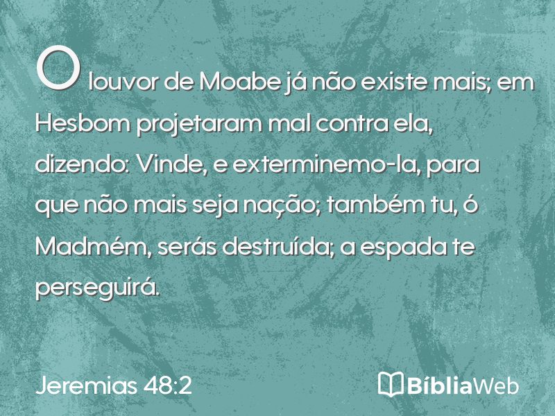 Jeremias 48:2 em imagem para compartilhar