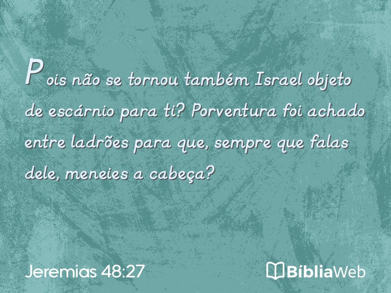 Jeremias 48:27 em imagem para compartilhar