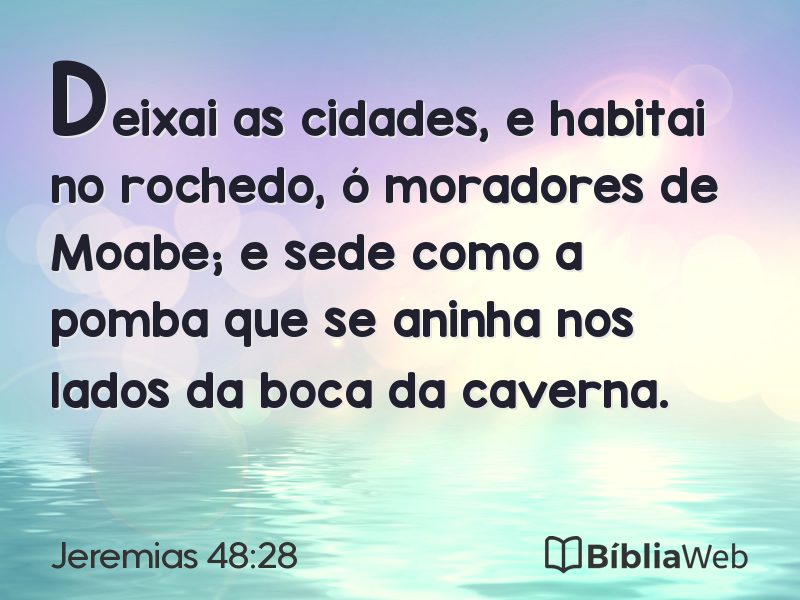Jeremias 48:28 em imagem para compartilhar