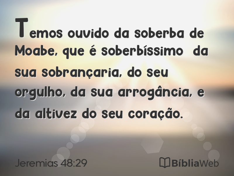 Jeremias 48:29 em imagem para compartilhar