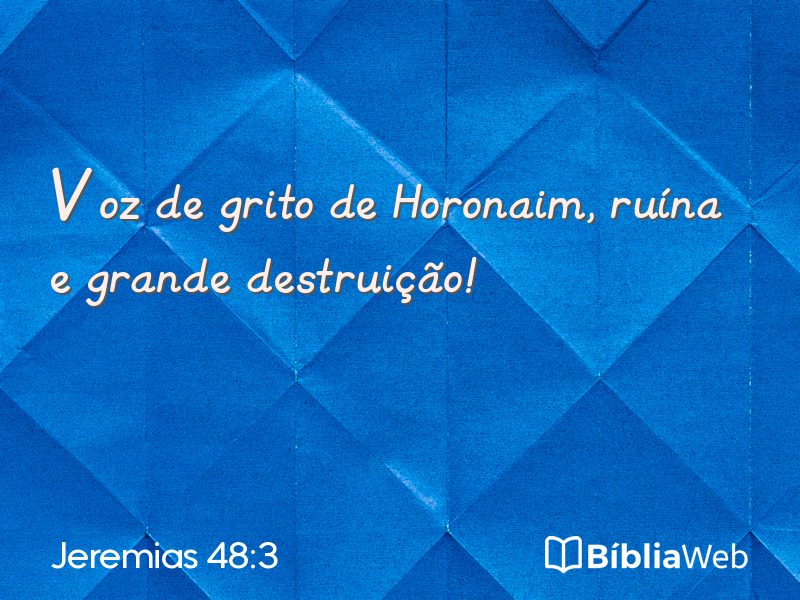 Jeremias 48:3 em imagem para compartilhar