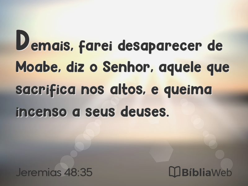 Jeremias 48:35 em imagem para compartilhar