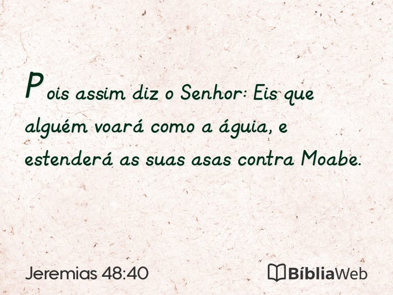 Jeremias 48:40 em imagem para compartilhar