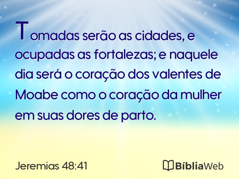 Jeremias 48:41 em imagem para compartilhar