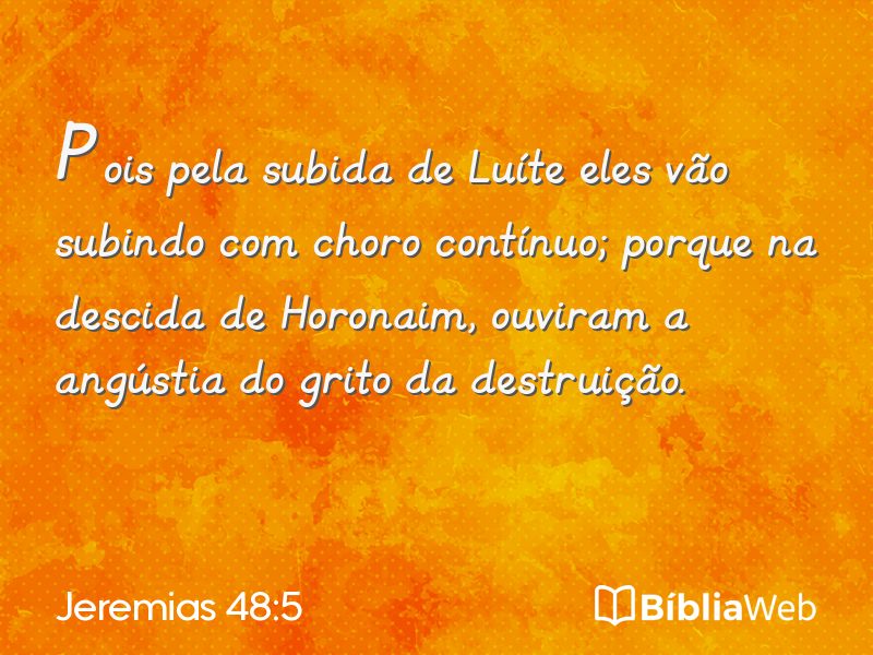 Jeremias 48:5 em imagem para compartilhar