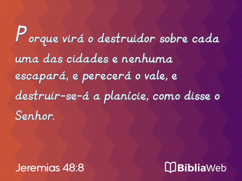 Jeremias 48:8 em imagem para compartilhar