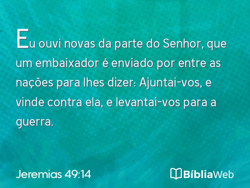 Jeremias 49:14 em imagem para compartilhar
