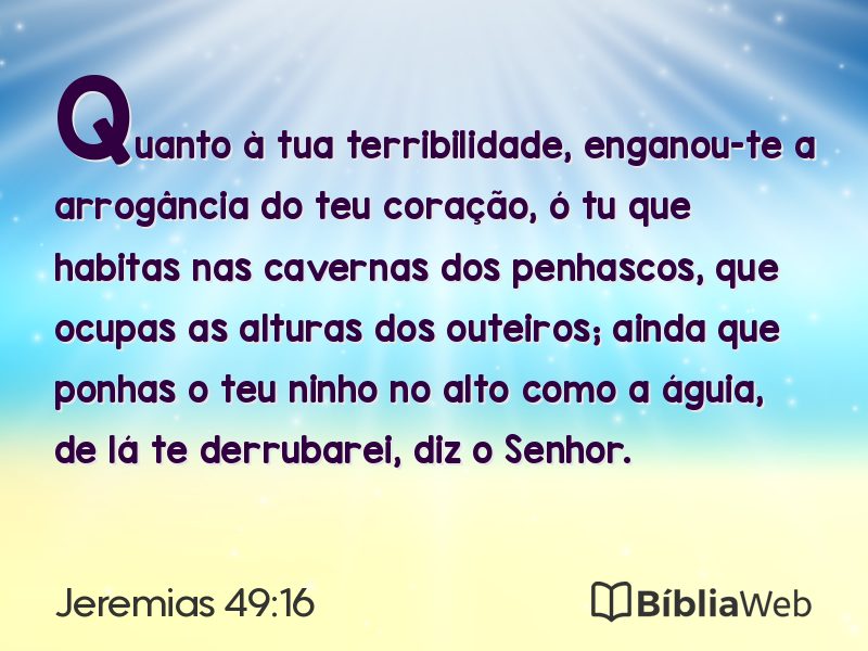 Jeremias 49:16 em imagem para compartilhar