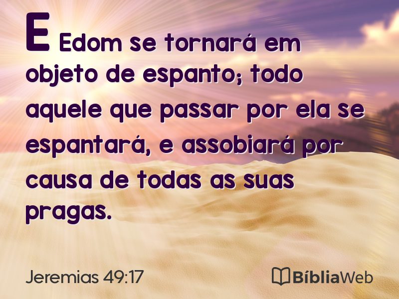 Jeremias 49:17 em imagem para compartilhar