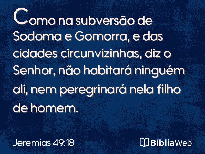 Jeremias 49:18 em imagem para compartilhar