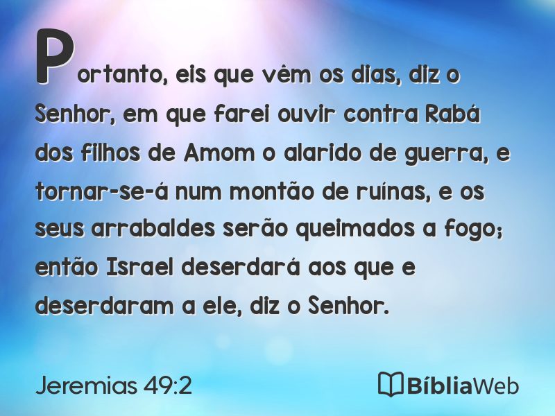 Jeremias 49:2 em imagem para compartilhar