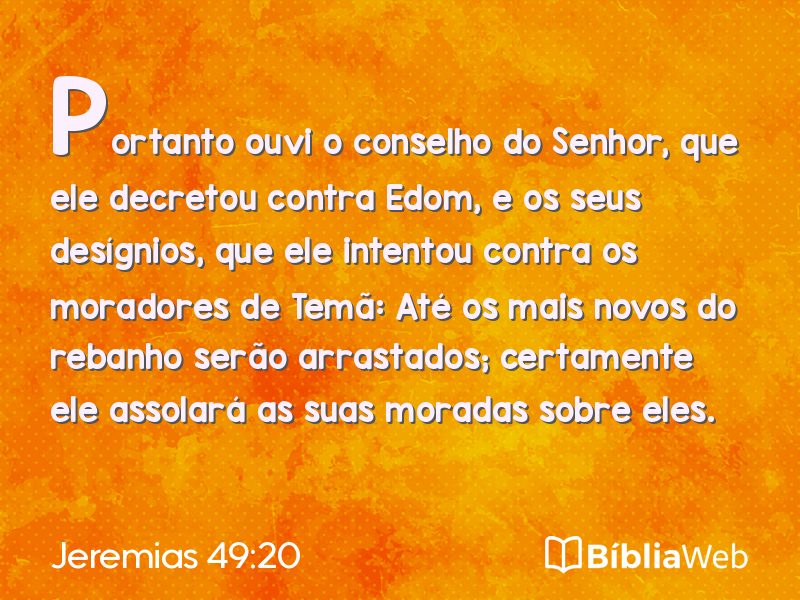Jeremias 49:20 em imagem para compartilhar