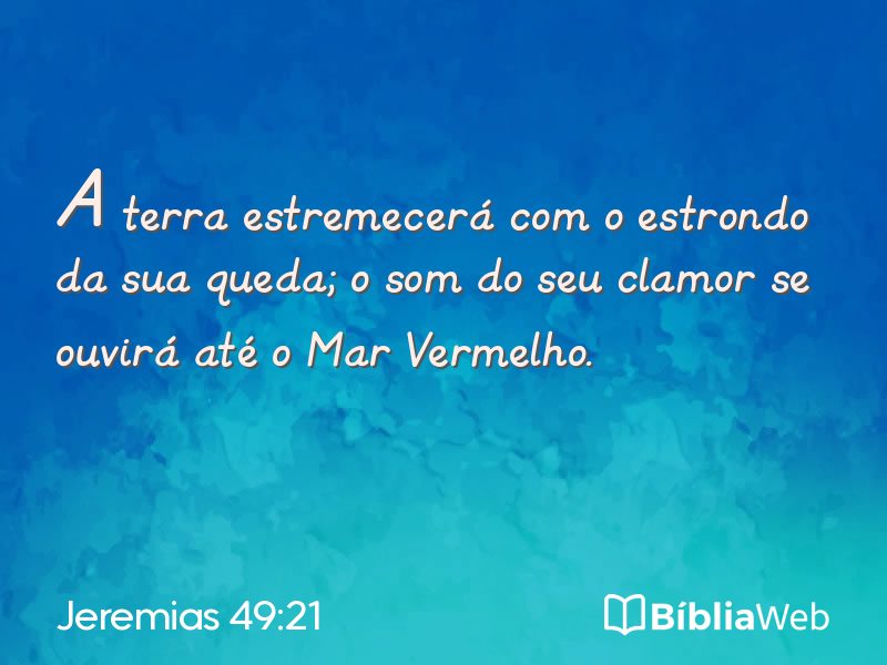 Jeremias 49:21 em imagem para compartilhar