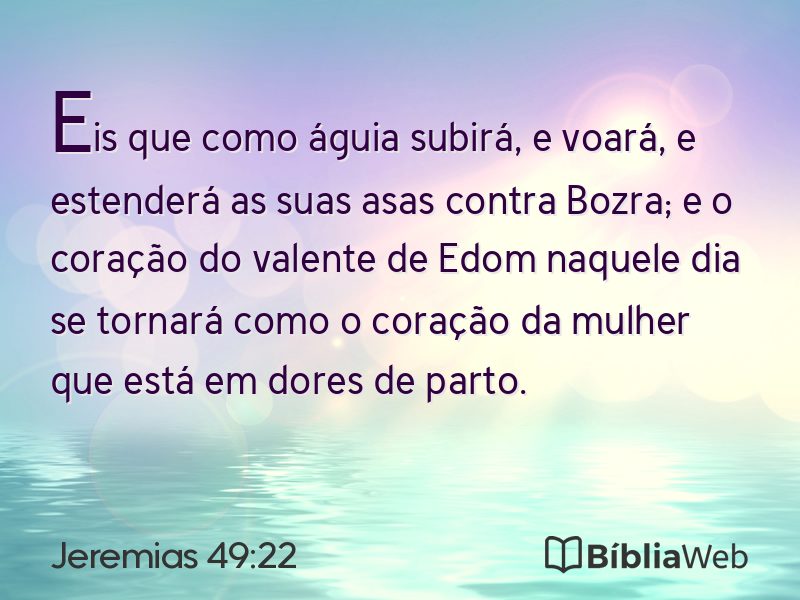 Jeremias 49:22 em imagem para compartilhar