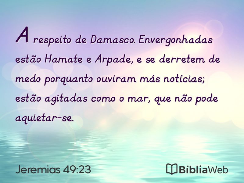 Jeremias 49:23 em imagem para compartilhar