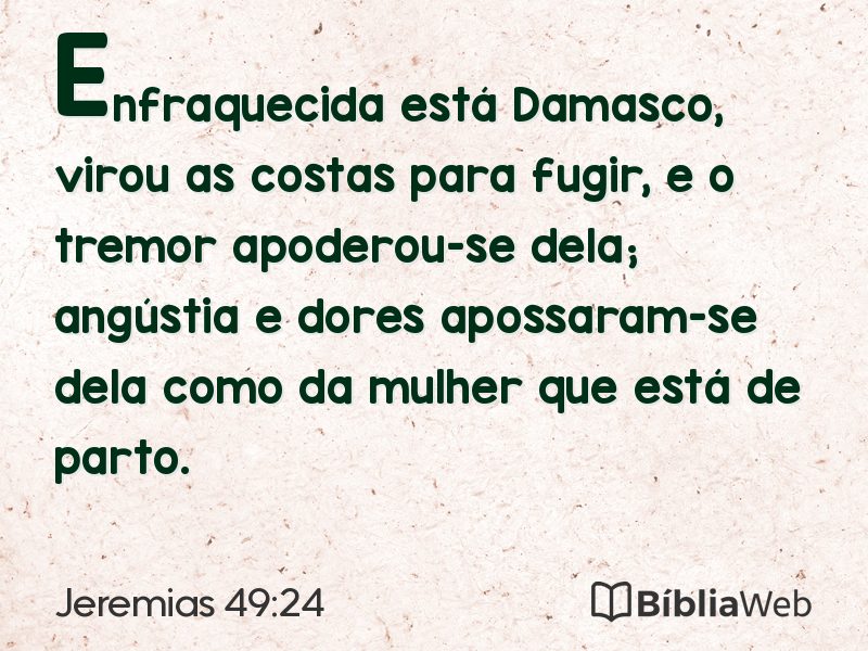 Jeremias 49:24 em imagem para compartilhar