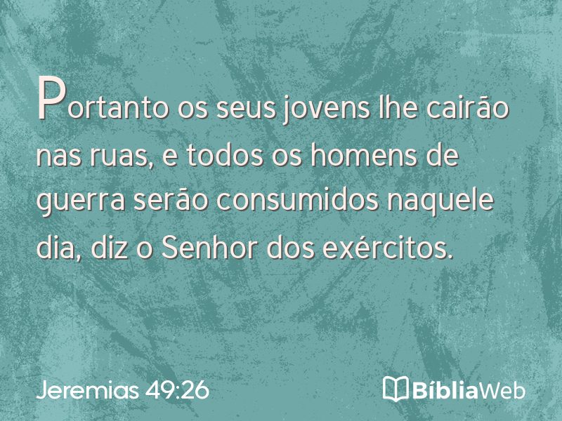 Jeremias 49:26 em imagem para compartilhar