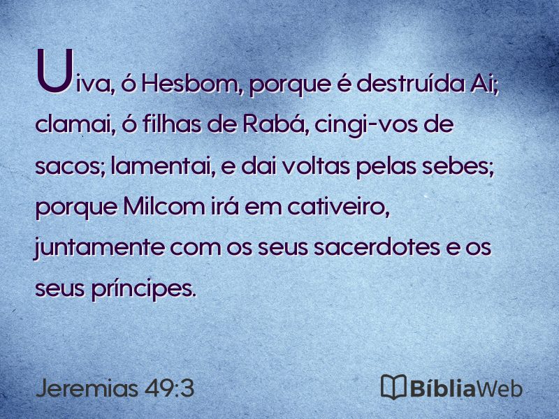 Jeremias 49:3 em imagem para compartilhar