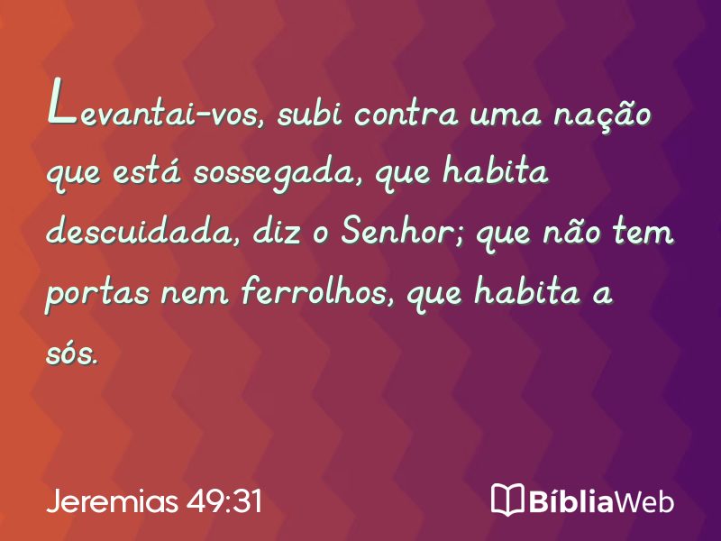 Jeremias 49:31 em imagem para compartilhar