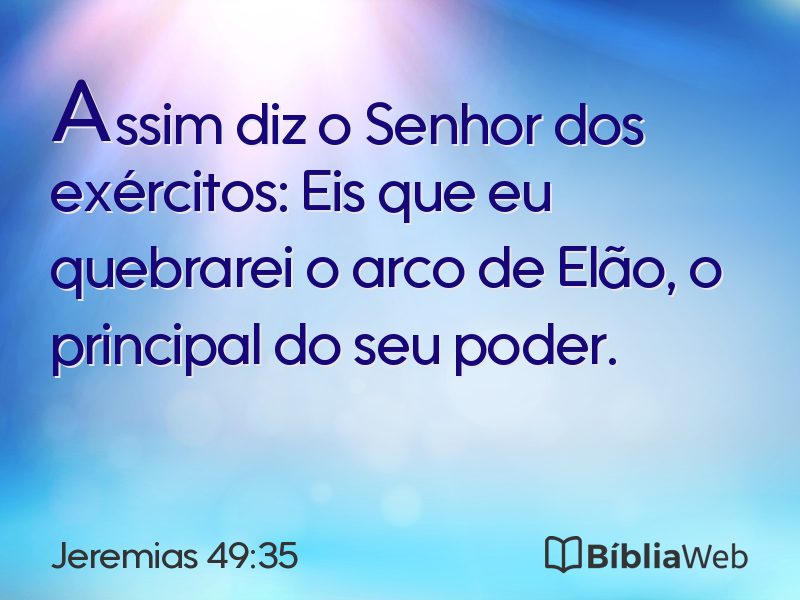 Jeremias 49:35 em imagem para compartilhar