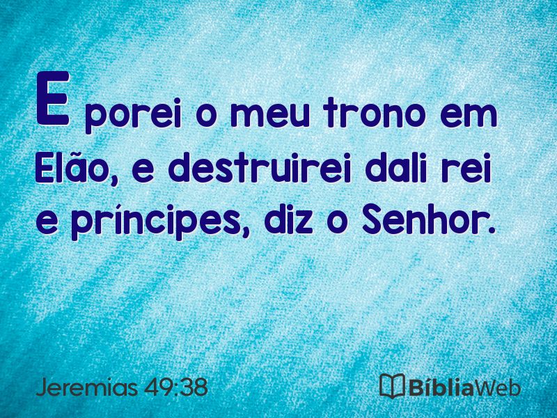 Jeremias 49:38 em imagem para compartilhar