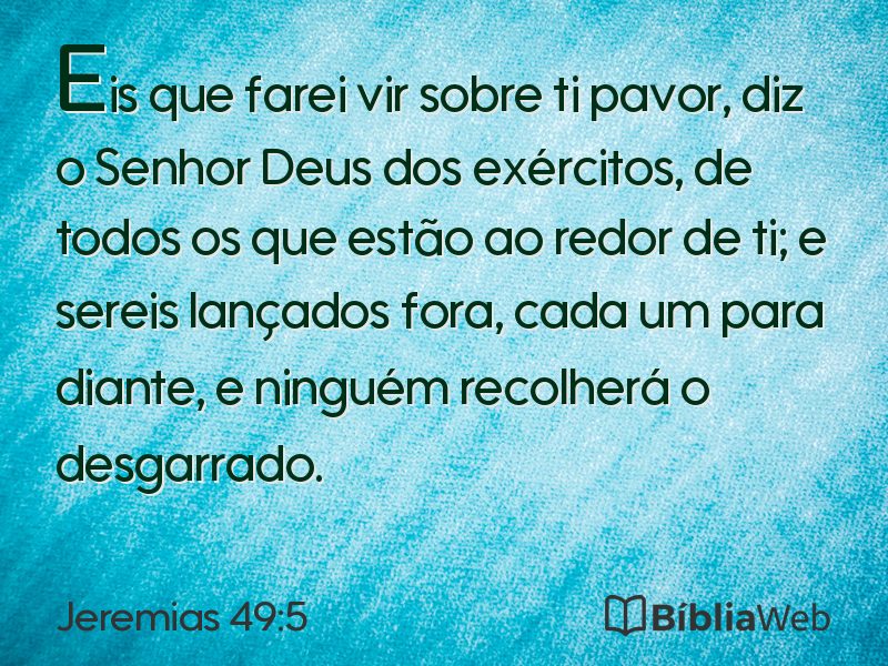 Jeremias 49:5 em imagem para compartilhar