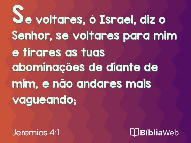 Jeremias 4:1 em imagem para compartilhar
