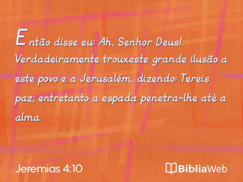 Jeremias 4:10 em imagem para compartilhar