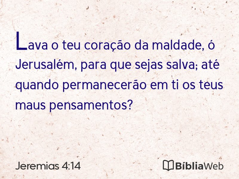 Jeremias 4:14 em imagem para compartilhar